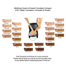 Avon True Colour/Flawless Matte Cream-2-Powder 3in1 FOUNDATION/CONCEALER/POWDER 