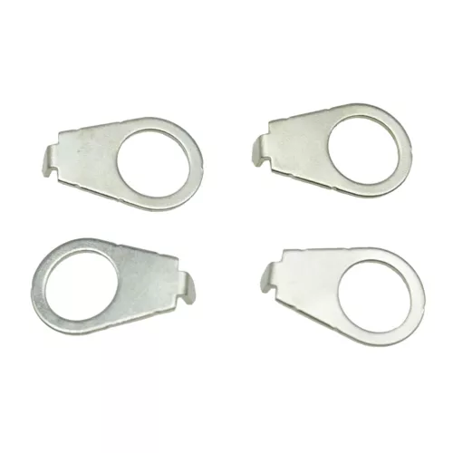 KAISH 4pcs 3/8" Guitar Knobs Pointer Plate Knob Position Indicator Nickel