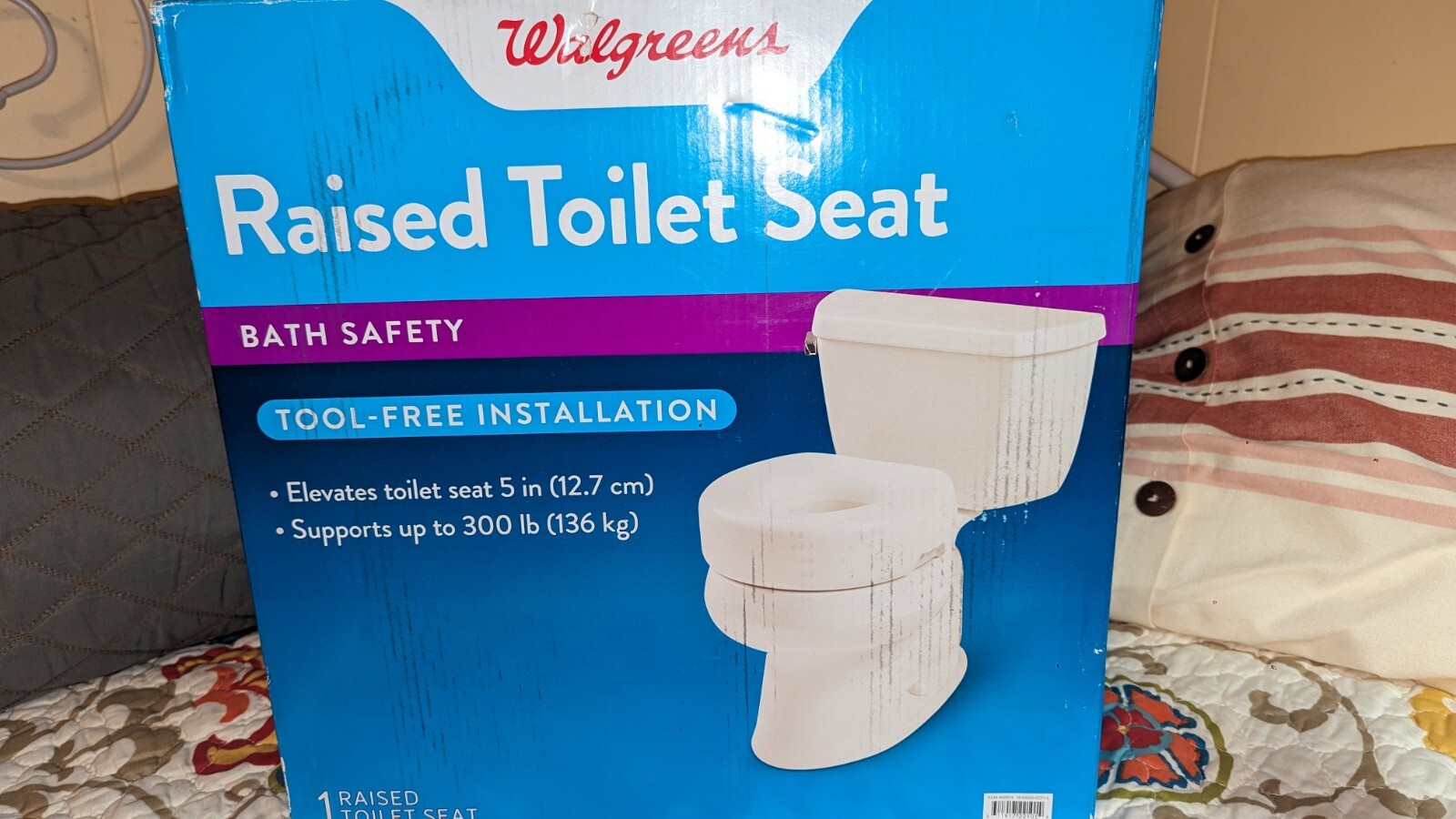 Toilet Seat Riser 5" Raised Toilet Seat Walgreens Opened Package eBay