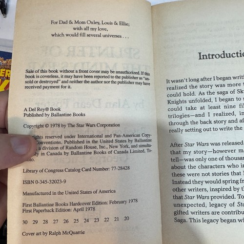 Star Wars Splinter of the Mind’s Eye by Alan Dean Foster Geo Lucas Intro PB Good - Picture 4 of 5