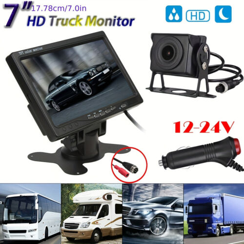 7" Car Monitor Night Vision Backup Rear View Camera Vehicle Parking Assistance