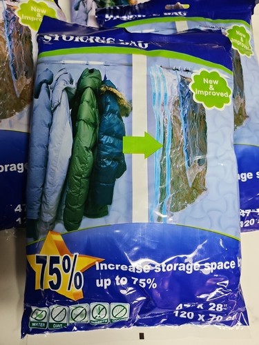 3 Hanging Vacuum Storage Bag, waterproof, reusable, Protect For mildew & Odors - Picture 8 of 10