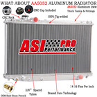 3-Row Aluminum Radiator For 1993-1998 Toyota Supra Jza80 2Jz-Gte MT only.