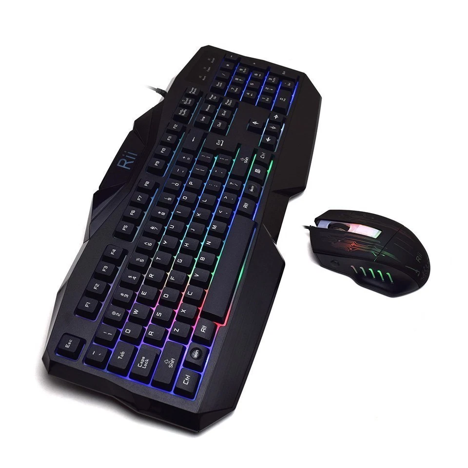 Rii RM400 Gaming Keyboard & Mouse Combo Bundle 7-Colors Backlit LED for Mac/PC - Image 4 of 4