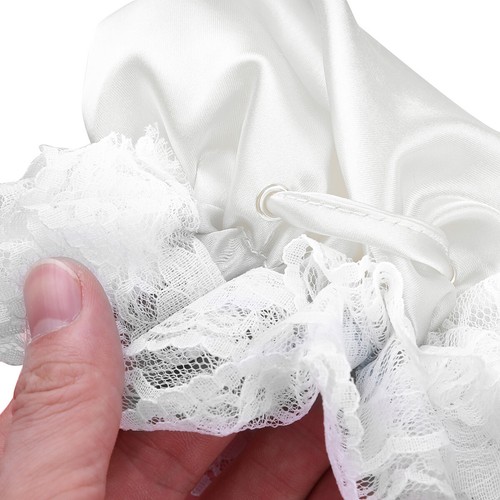 Herren Sissy Penis Beutel Tasche Satin Spitzenbesatz Kordelzug Slip C-Riemen Dessous - Bild 16 von 32