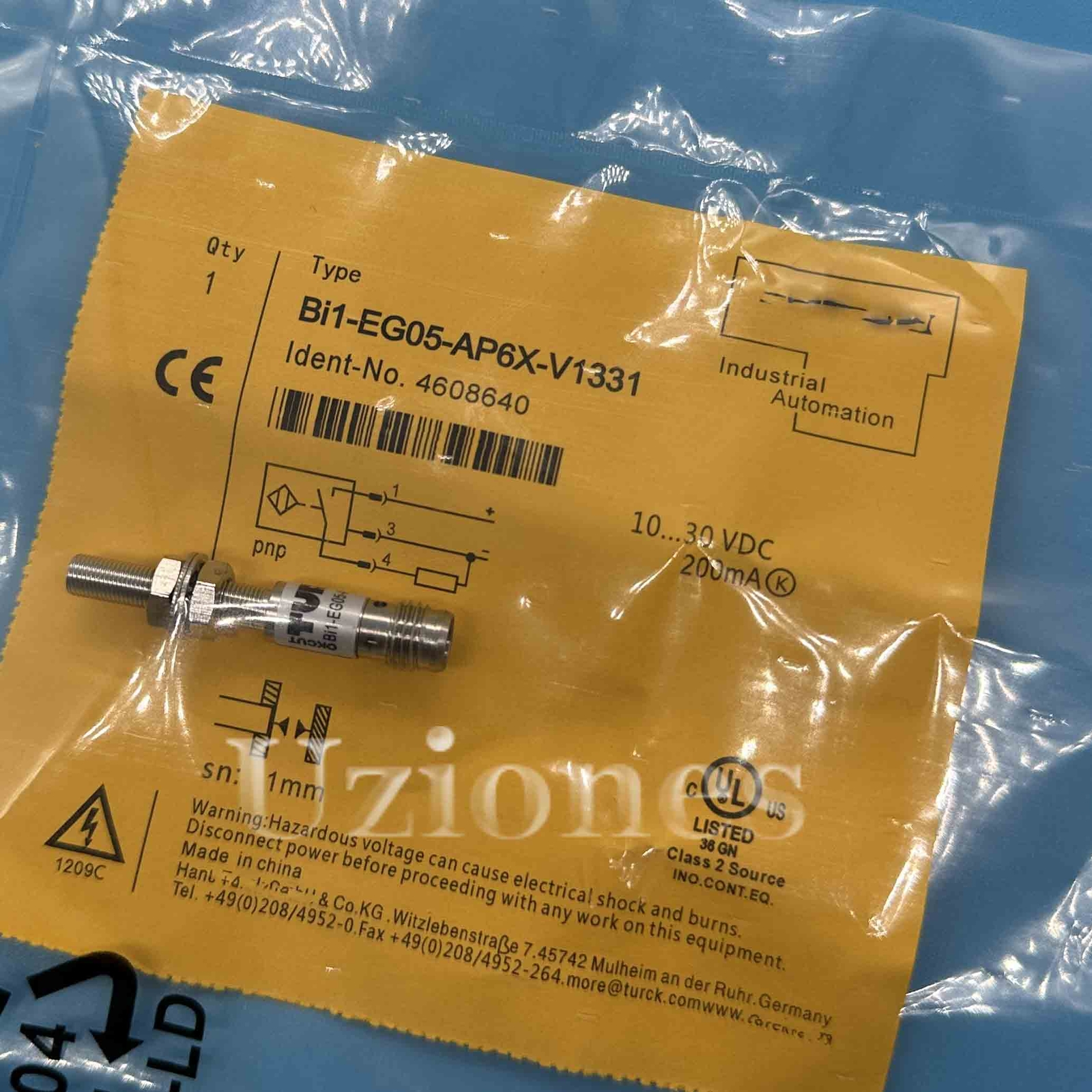 Inductive Proximity Switch Sensor For Turck BI1-EG05-AP6X-V1331 10-30VDC 200mA