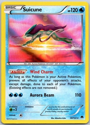 Suicune 30/122 Holo Rare BREAKpoint Near Mint