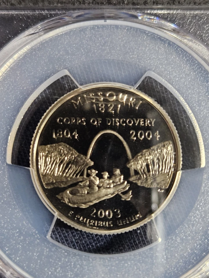 2003 S Missouri PCGS PR 69 DCAM Proof 25C - Image 4 of 4