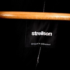 STRELLSON CASTELLO Herren Mantel Jacke Größe M EU48 UK38 Schwarz Knöpfe Taschen