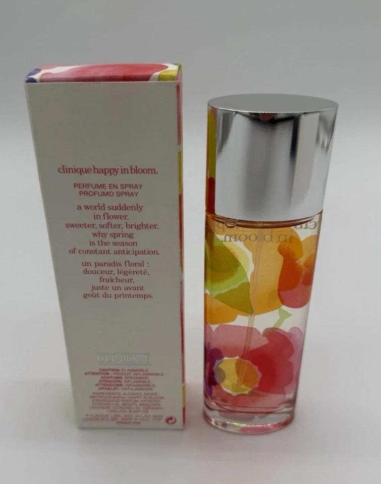 Clinique Happy In Bloom Perfume Spray 1.7oz 50ml RARO Fórmula Descontinuada NUEVO Foto 2 de 3