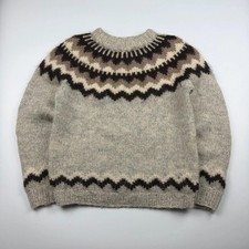 Vintage 90’s Hilda Ltd Icelandic Nordic Wool Hand Knit Jumper Women’s M 80’s 