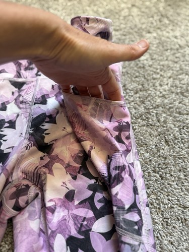 Duluth Trading Leggings Size L Floral Pockets - Picture 3 of 8