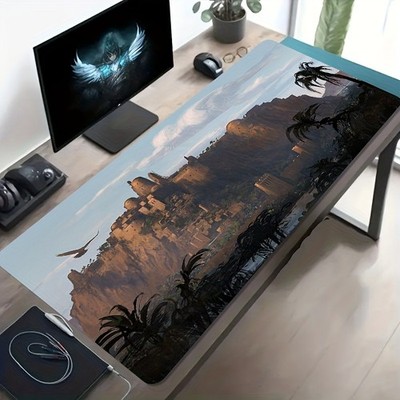 1pc Large-sized Esports Gaming Mouse Pad Featuring a Design of an Ancient Mount