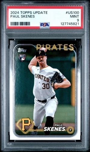 2024 Topps Update- Paul Skenes- PSA 9 RC #US100 Pittsburgh Pirates NL ROTY