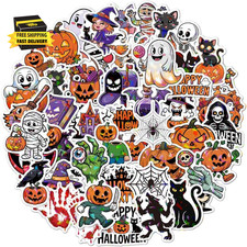 50Pcs Halloween Pumpkin Stickers, Non-Repeating Halloween Party Favors Horror St