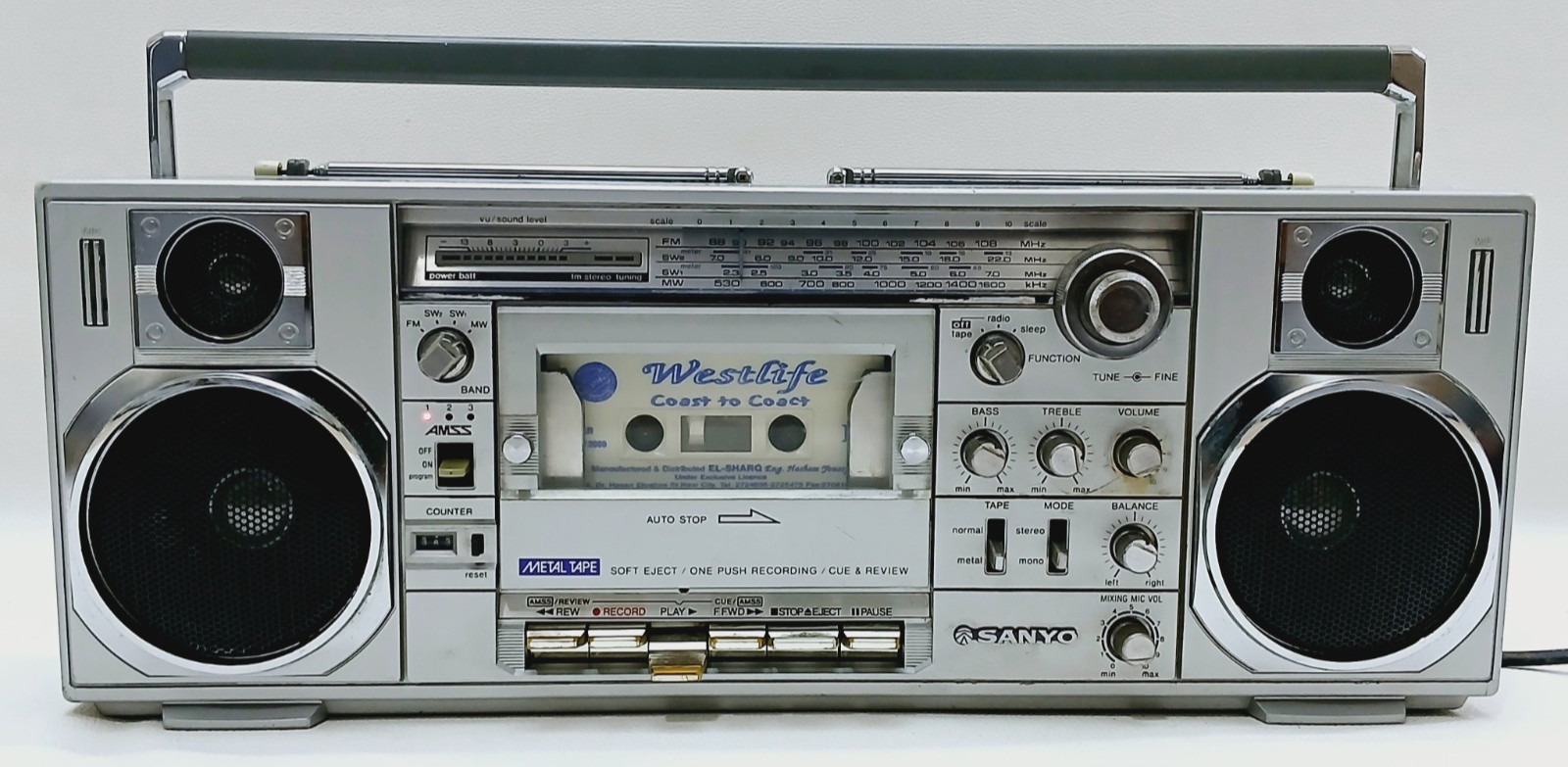 SANYO M-7900K Rare Vintage Cassette Boombox Japan. READ DESCRIPTION