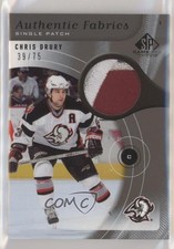 2005 SP Game Used Edition Authentic Fabrics 39/75 Chris Drury #AP-CD Patch 9p9