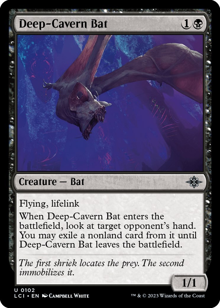 Deep-Cavern Bat [LCI - 102] Uncommon Foil NM The Lost Caverns of Ixalan