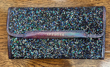 Sephora NEW Multi-Glitter Makeup Brush set 7 brushes black magnetic close case