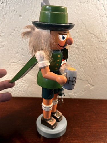 Vintage Nutcracker Original Erzgebirge Germany Oktoberfest Beer Stein - Picture 3 of 4