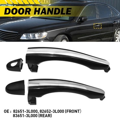 2xFront+Rear Outside Door Handle For 06-11 Hyundai Azera Left Primed 82651-3L000