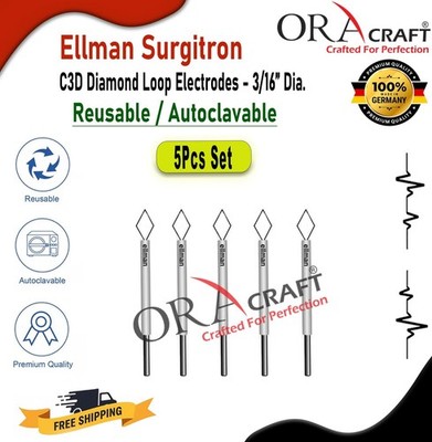 Ellman C3D Diamond Loop Electrodes 5Pcs Set Single-Use, Sterile Electrodes CE