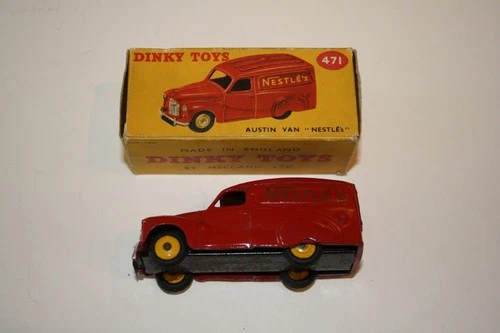 Vintage Diecast Dinky Toy 471 Austin Nestle's Van with Original Box