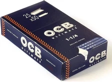 1 box - OCB Ultimate size 1 1/4 (77mm) paper - 1250 papers