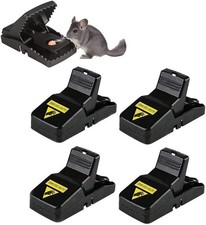BOMPOW Mouse Traps Reusable Snap Mice Traps That Work Rodent Killer Easy to Bai