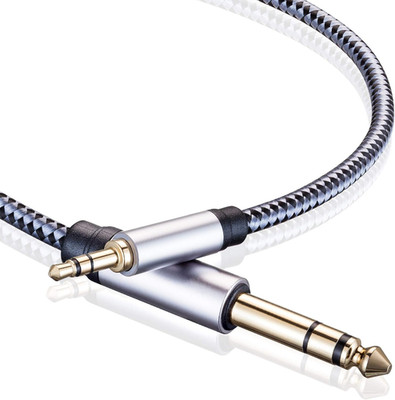 Tiierzon 1/8 to 1/4 Stereo Cable 20Ft, 6.35Mm 1/4'' Male to 3.5Mm 1/8'' Male TRS B