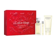 Eternity By Calvin Klein 3pc Gift Set For Women 3.4oz Edp Spray
