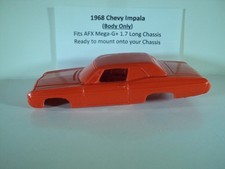 HO scale Slot Car Custom Resin body only Orange 1968 Chevy Impala Fits AFX