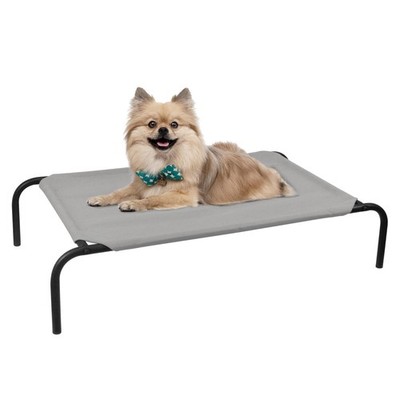 PHYEX Raised Pet Cot for Small Pets, Elevated Dog Bed with Small, Grey