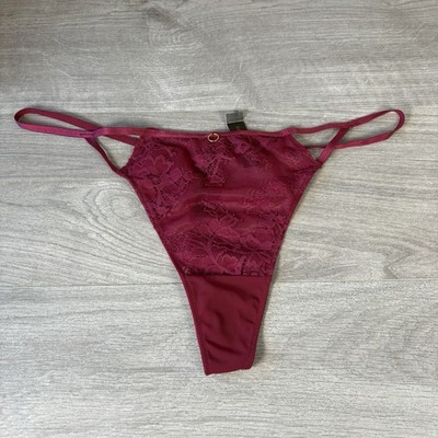 Ann Summers The Magnetic Strung Burgunderrot Tanga UK Größe 18 Brandneu mit Etikett
