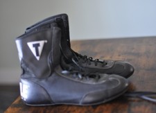 TITLE Boxing Black High-Top Boxing Shoes