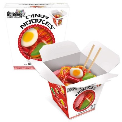 Raindrops Gummy Candy Noodles Takeout Box with 6 Kinds of Candies - Yummy...