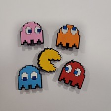 Pac Man Charms For Crocs Shoe - 5 Pieces