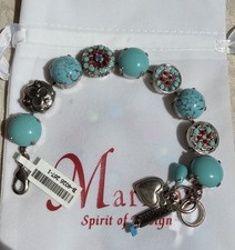 Turquoise Coral Crystals Mariana Bracelet B-4...