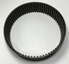 Black GATES 14MGT-994-90 poly chain belt with wide steel ring and ribbed black belt segments on white background.