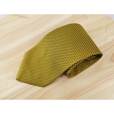 Brooks Brothers Makers Tie 100% Silk Yellow MADE IN USA 57.5x3.5