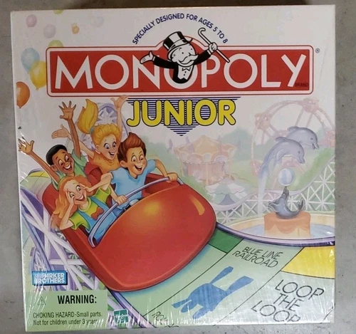 Vintage Monopoly Junior Board Game Parker Brothers Hasbro 1999 New & Sealed