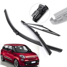 26"+15"+12" Front Rear Window Windshield Wiper Blade Fit Fiat 500L 2012-up 2013