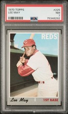 1970 TOPPS #225 LEE MAY PSA 7