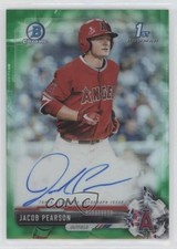 2017 Bowman Draft Chrome Pick Green Refractor 70/99 Jacob Pearson Auto jc3