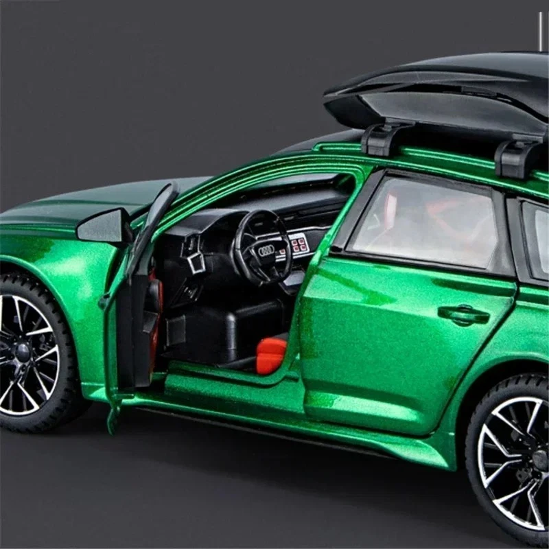 1:24 AUDI RS6 Avant Racing Diecast aleación deportivo coche de juguete modelo exhibición coleccionable Foto 4 de 4