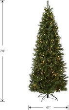 National Tree Company Pre-lit Artificial Christmas Tree Multi Color Lights 7.5ft