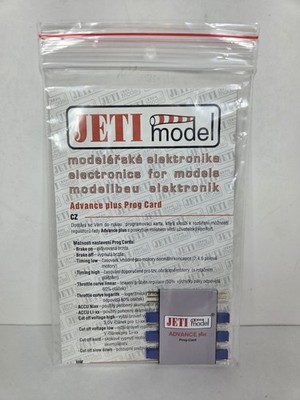 Jeti Advance Plus Programming Card New In Package- NOS- NEW In Package
