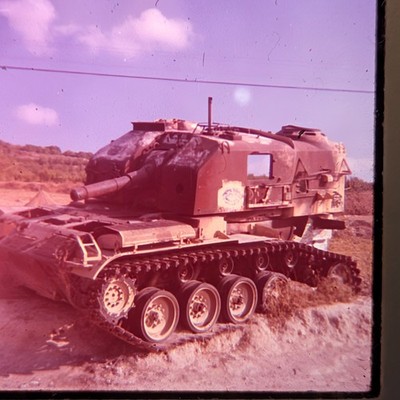 c1970s Israel 35mm Photo Slide US M52 Self-Propelled Howitzer Tank IDF Military