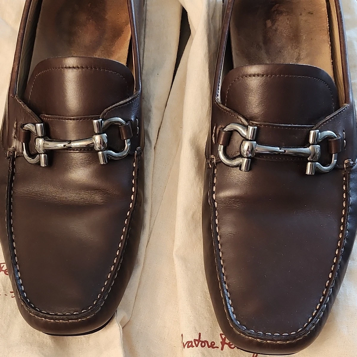 Salvatore Ferragamo Loafer Brown Casual Shoes for Men for sale | eBay