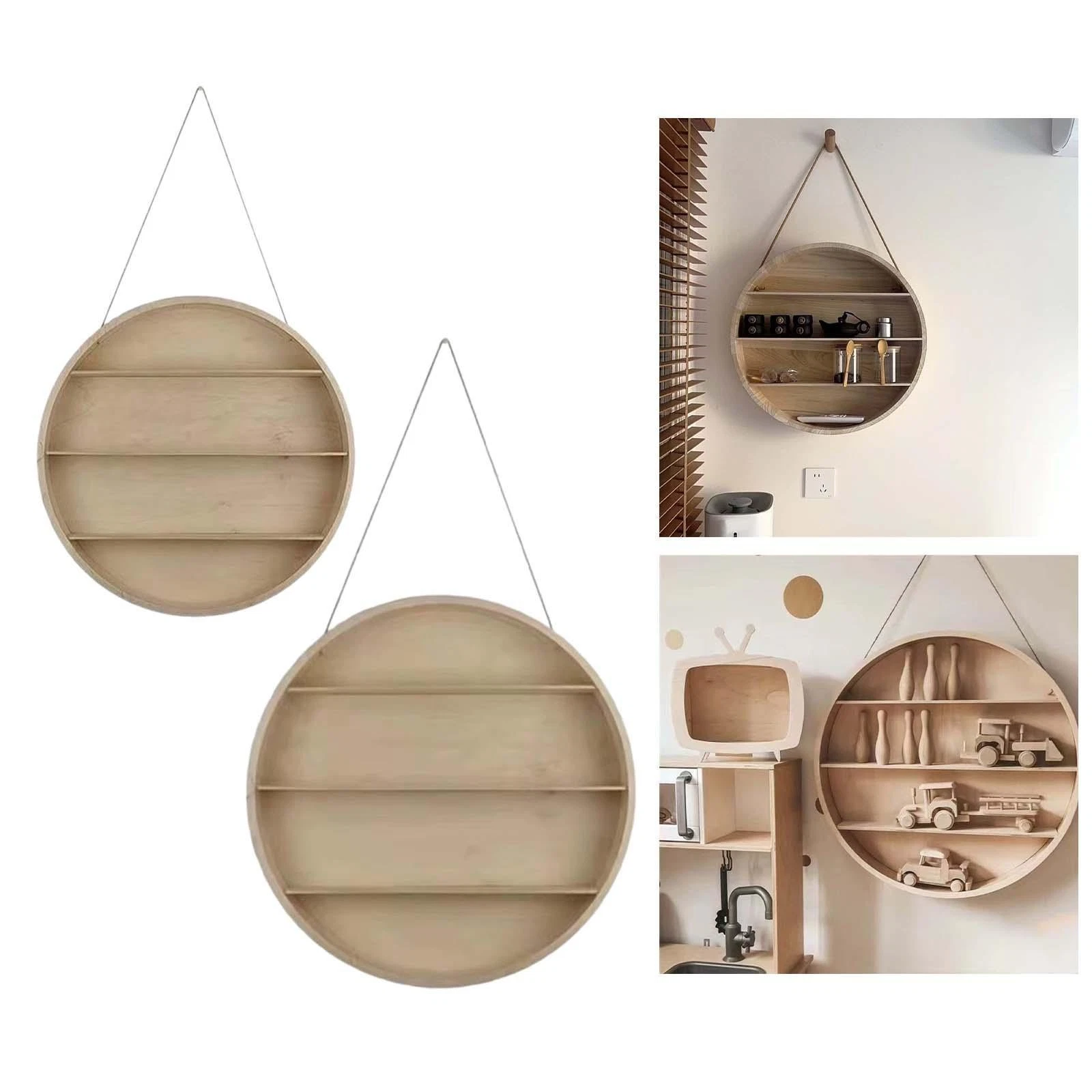 Floating Shelves Wood Ornament Multi Tier Versatile Wall Shelves Wall Decor for